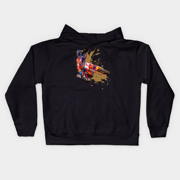 Jeffrey Herlings Supercross Kids Hoodie by lavonneroberson